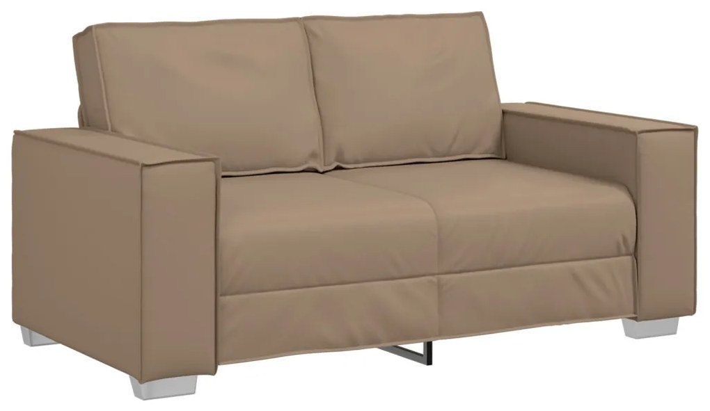 120 cm-es Loveseat Kanapé párnával Cappuccino Műbőr