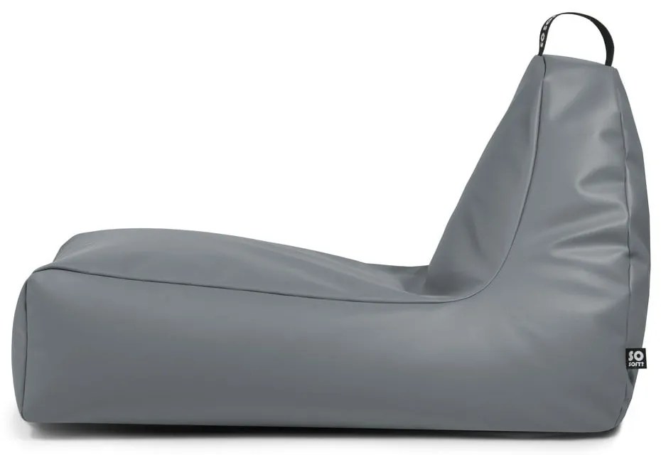 Fekete bőrutánzat babzsákfotel Chill XXL – So Soft?