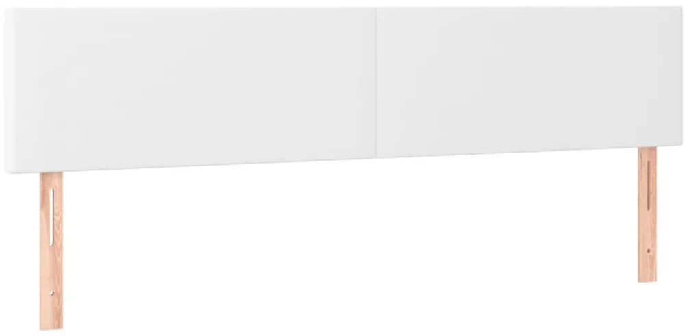 fehér műbőr LED-es fejtámla 160 x 5 x 78/88 cm