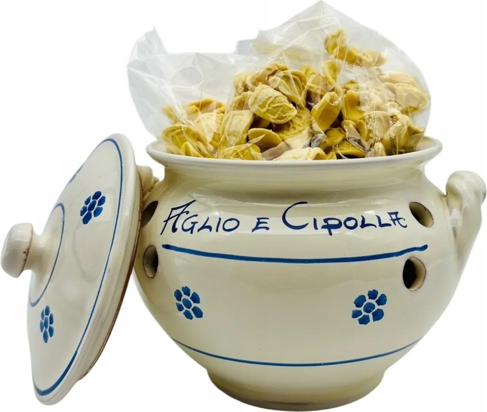 Kézzel készített hagyma- és fokhagymatartó Egyenesen Olaszországból!