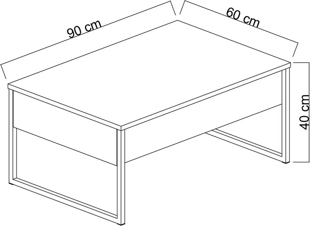 Luxe White and Gold dohányzóasztal