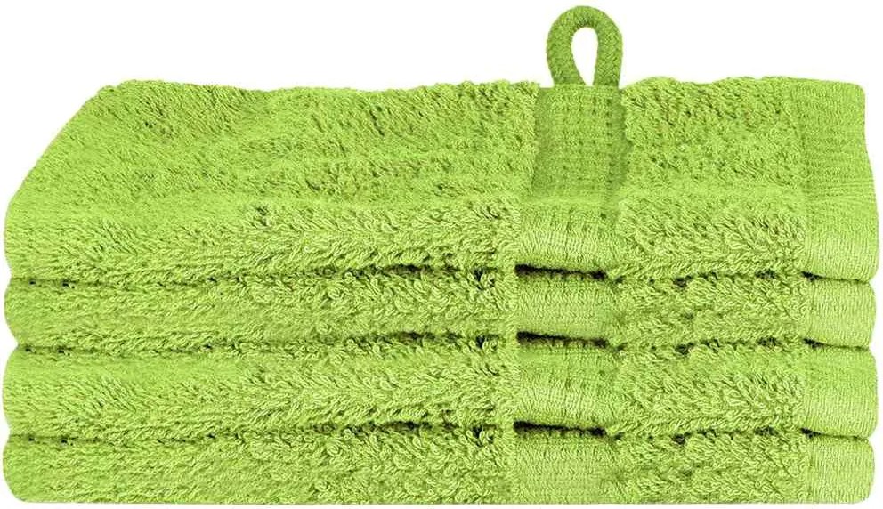 vidaXL Vendégtörölköző SOLUND 4 pcs Zöld 15 x 21 cm 550 gsm