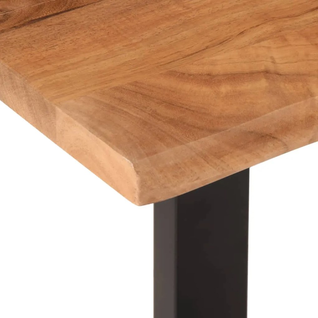 tömör akácfa és acél pad 160 cm