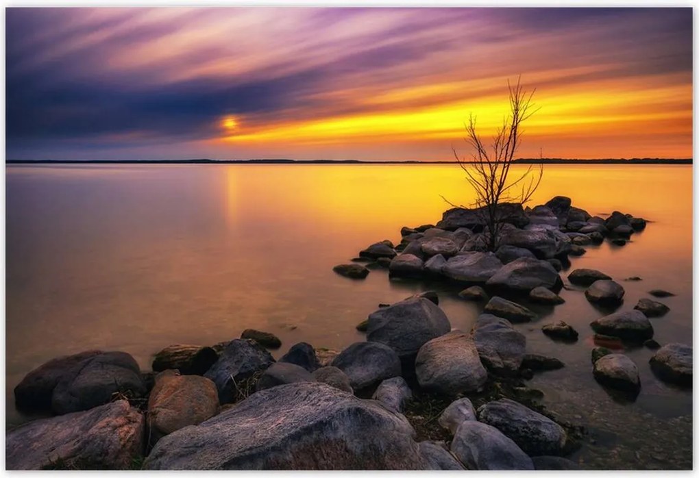 Poszterek 200x135 Sziklák Tenger Naplemente