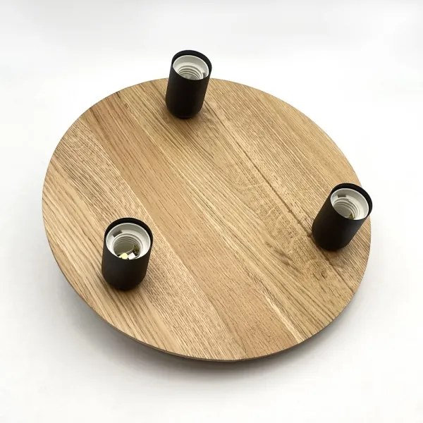 Mennyezeti lámpa DUSTY 3xE27/15W/230V átm. 34 cm tölgy/fekete