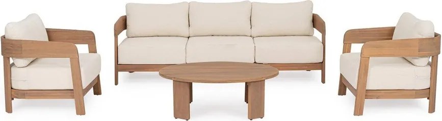 Natúr színű akácfa kerti kanapé Pablo – Bizzotto