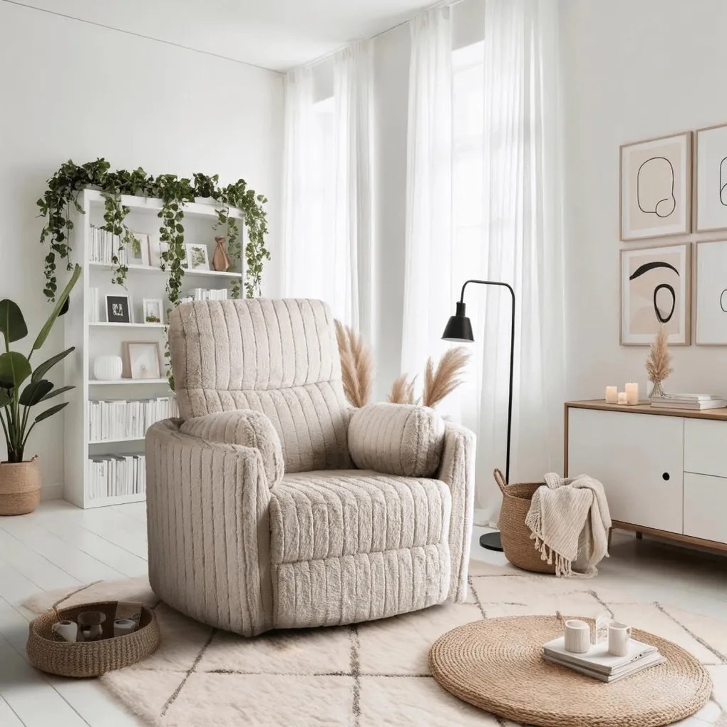 Tv és Pihenőfotel Bézs Színben. RAUL