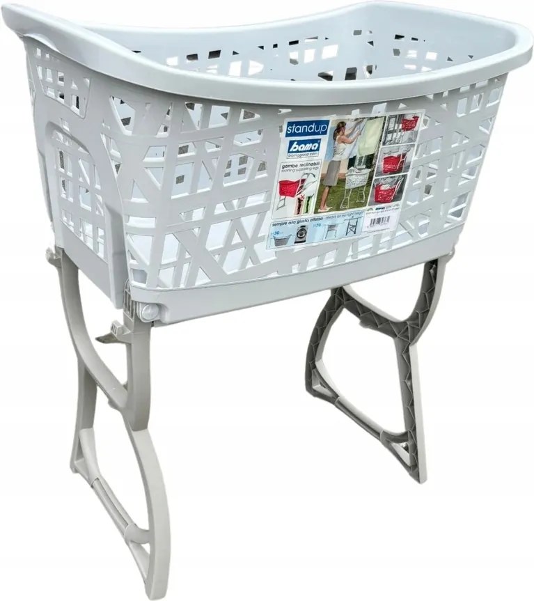 Bama Álló szennyestartó kosár, szürke