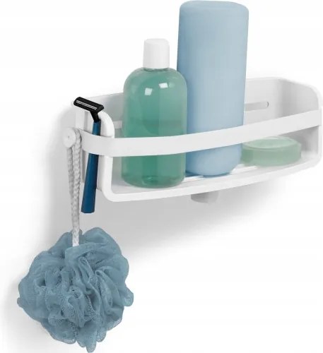 Zuhanypolc fehér fürdőszobai rendszerező Flex kozmetikumokhoz