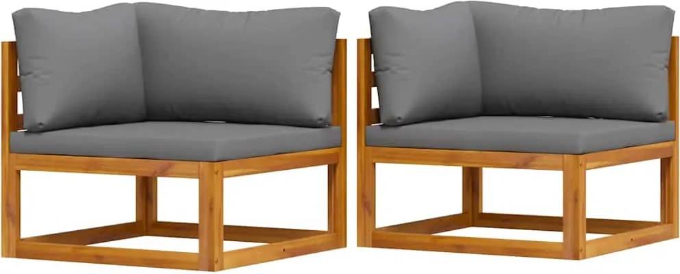 vidaXL 2 db sötétszürke elemes sarokkanapé párnákkal