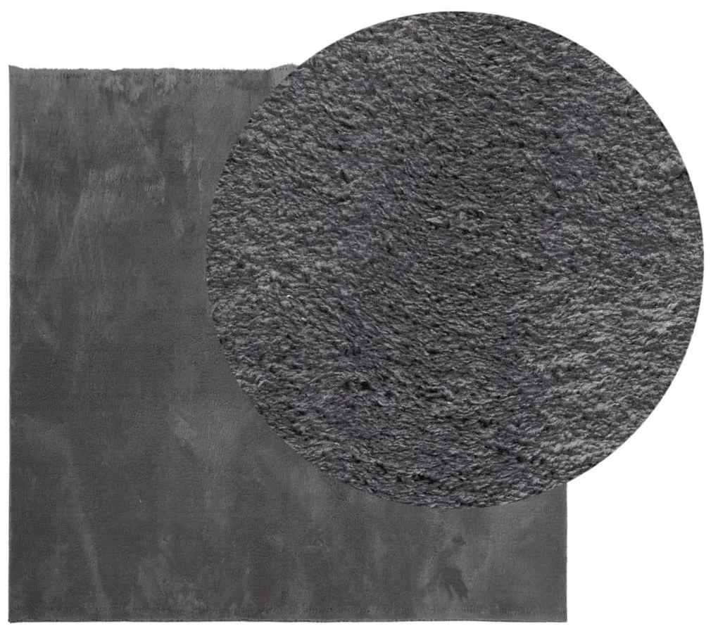 HUARTE antracit rövid szálú puha és mosható szőnyeg 200x200 cm