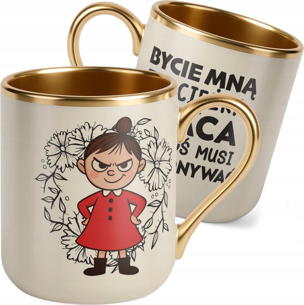 Prémium Bögre Arany Ekrü Nőnap Vicces Ajándék Nőknek