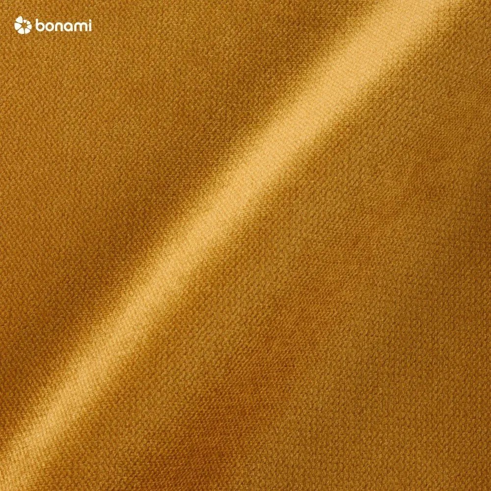 Sárga bársony kinyitható sarokkanapé (jobb oldali) Lofty Lilly – Miuform