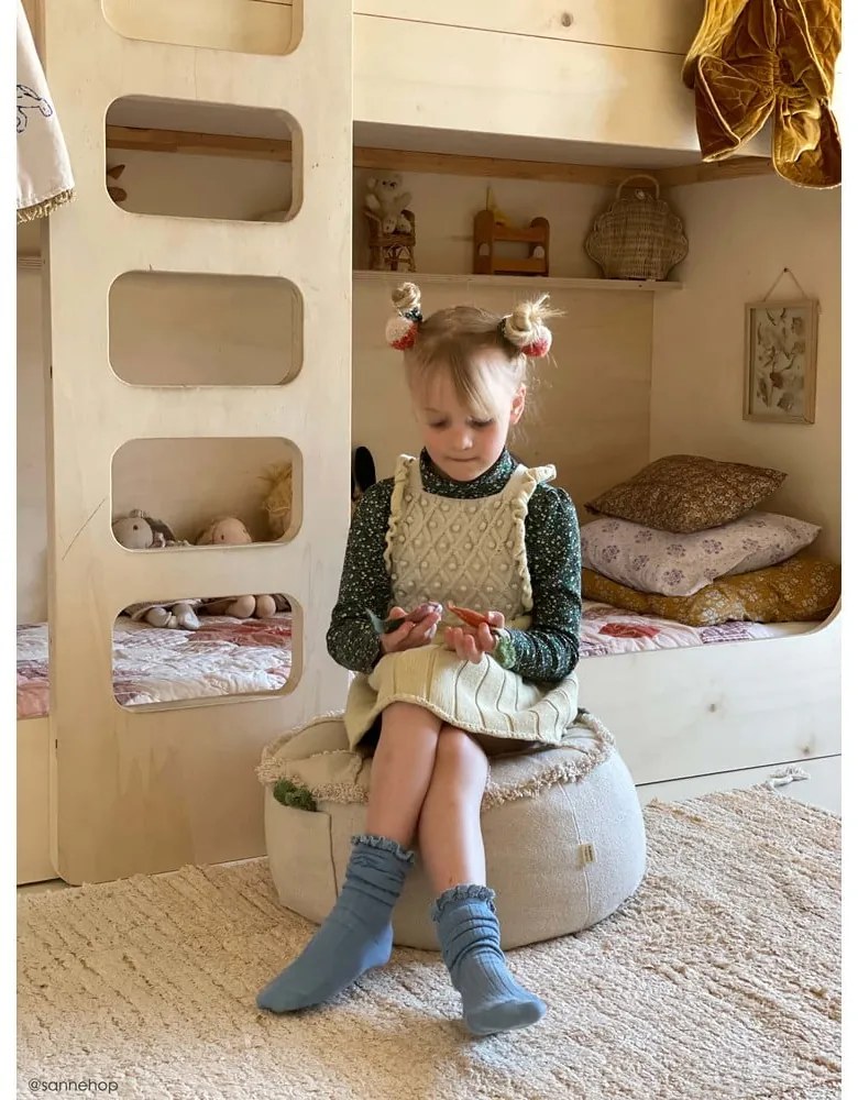 Krémszínű gyerek babzsákfotel Tic-Tac-Toe – Lorena Canals