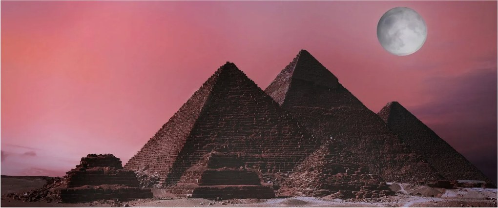 Kép - Piramisok giza, Egyiptom (120x50 cm)
