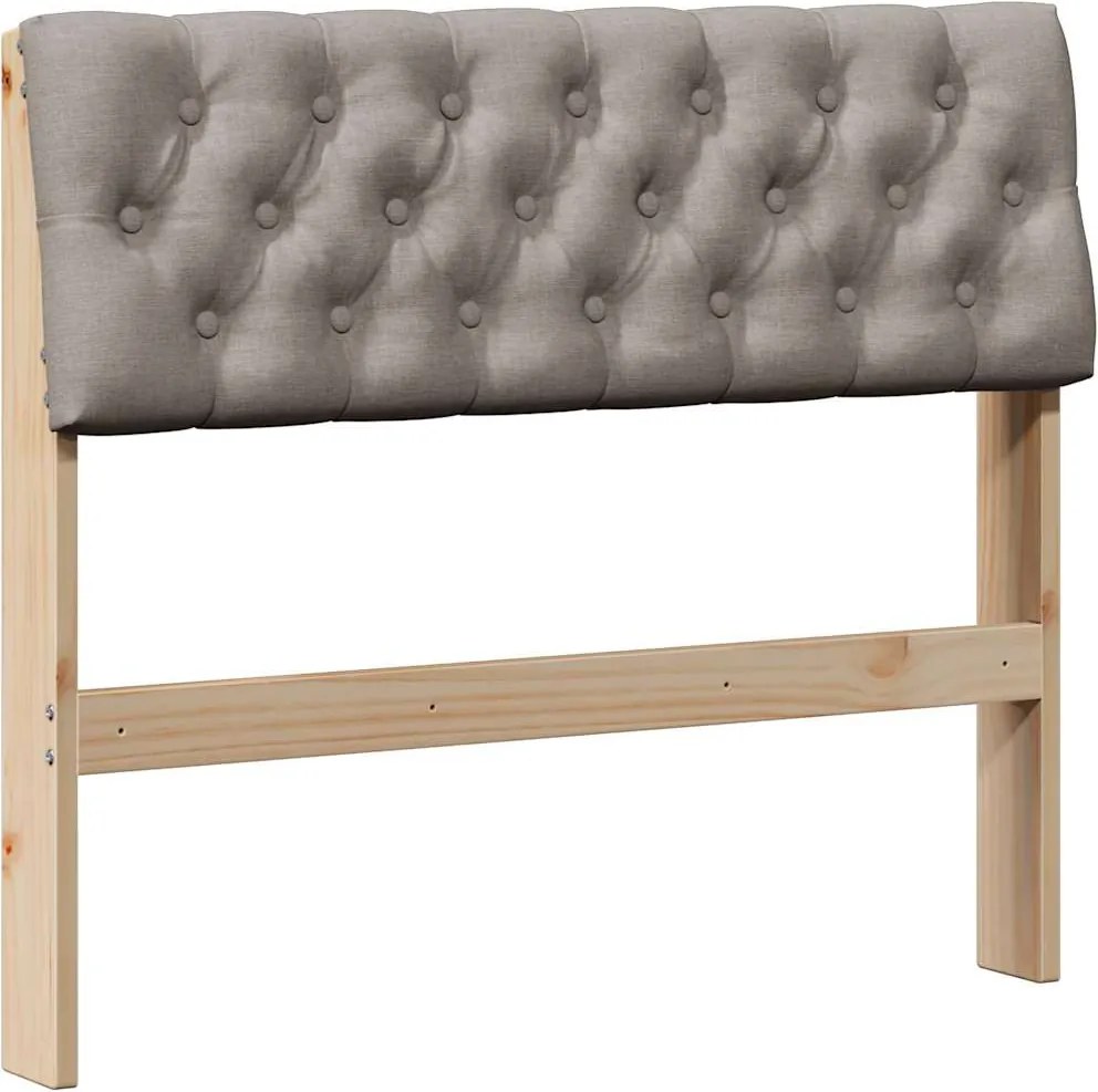 vidaXL Kárpitozott fejtámla Tópszínű 90 cm Tömör fenyőfa