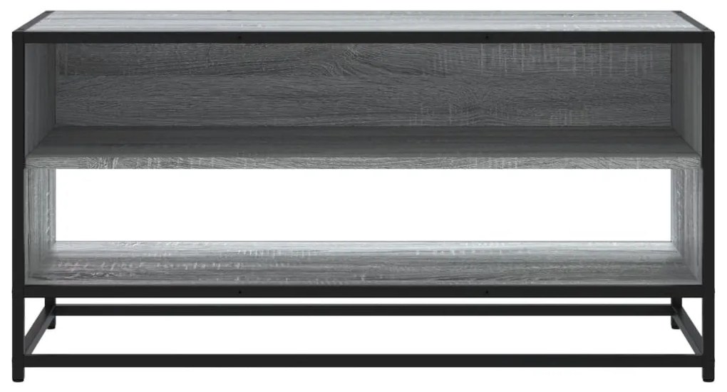 szürke sonoma színű szerelt fa és fém TV-szekrény 91x40x46 cm