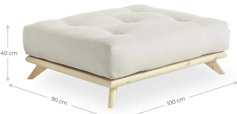 Senza Natural Clear/Beige lábtartó - Karup Design