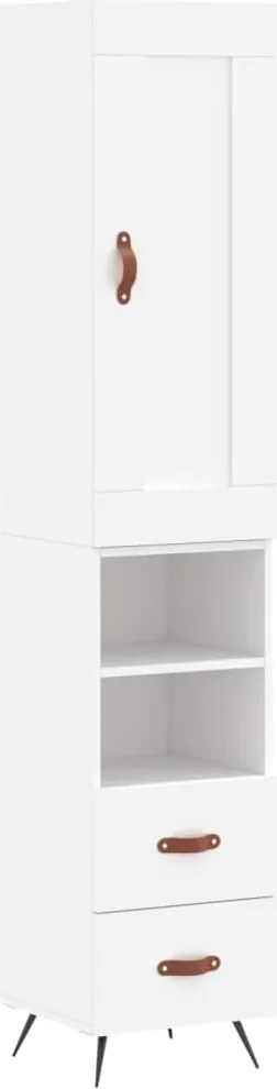 vidaXL fehér szerelt fa magasszekrény 34,5x34x180 cm
