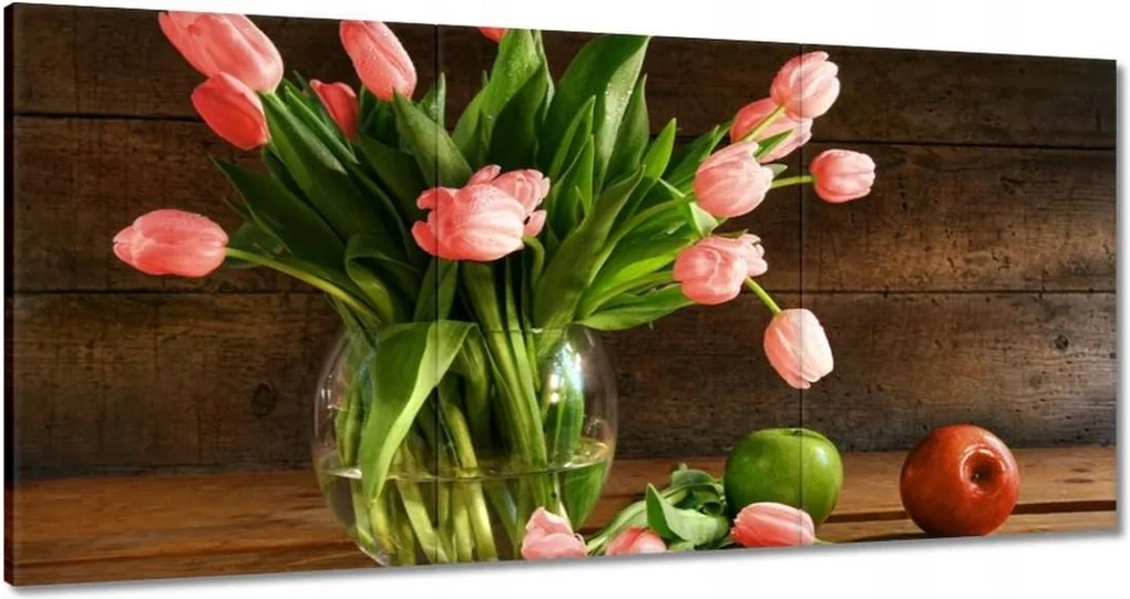 Vászonkép 180x90 Vörös tulipánok