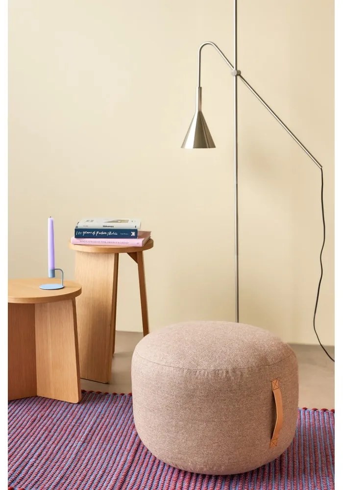 Zerio világosbarna puff, ø 50 cm - Hübsch