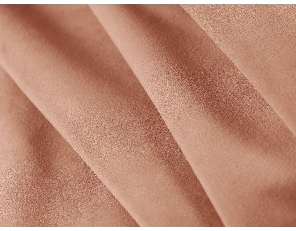 Rózsaszín bársony fotel Abby – Micadoni