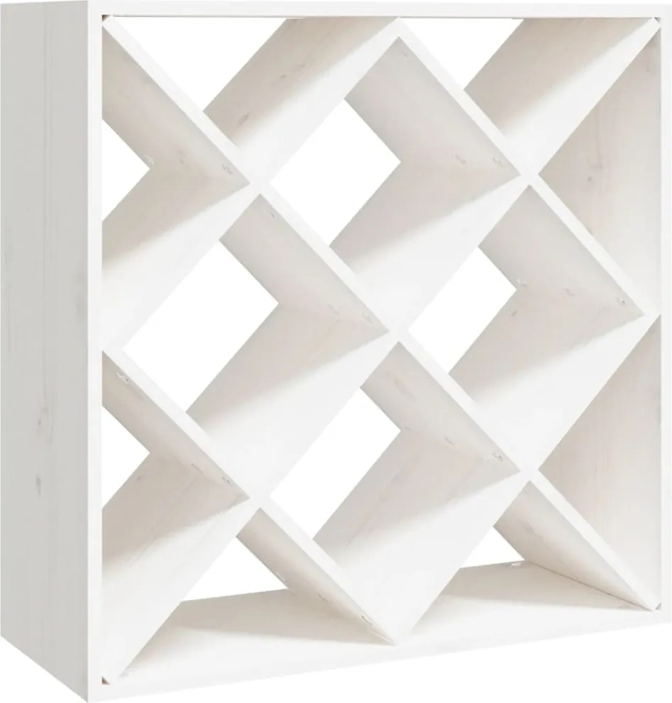 vidaXL fehér tömör fenyőfa borszekrény 62 x 25 x 62 cm