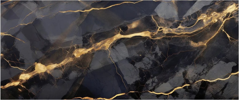 Kép - Fekete - arany dekoráció (120x50 cm)