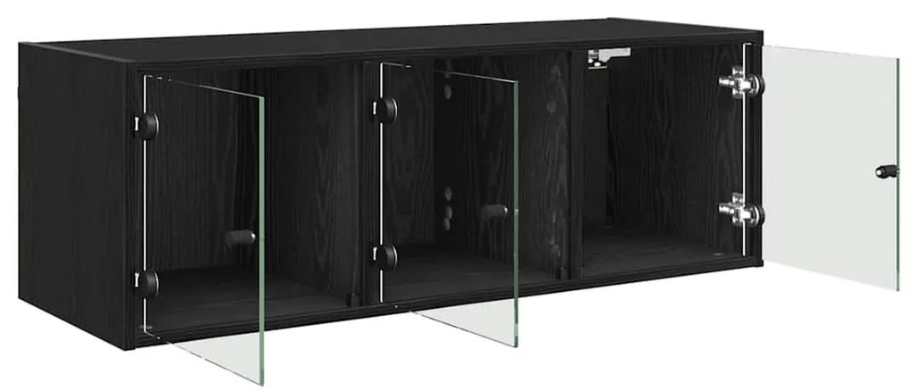 Fali Szekrény Fekete tölgy 102 x 37 x 35 cm Faanyag