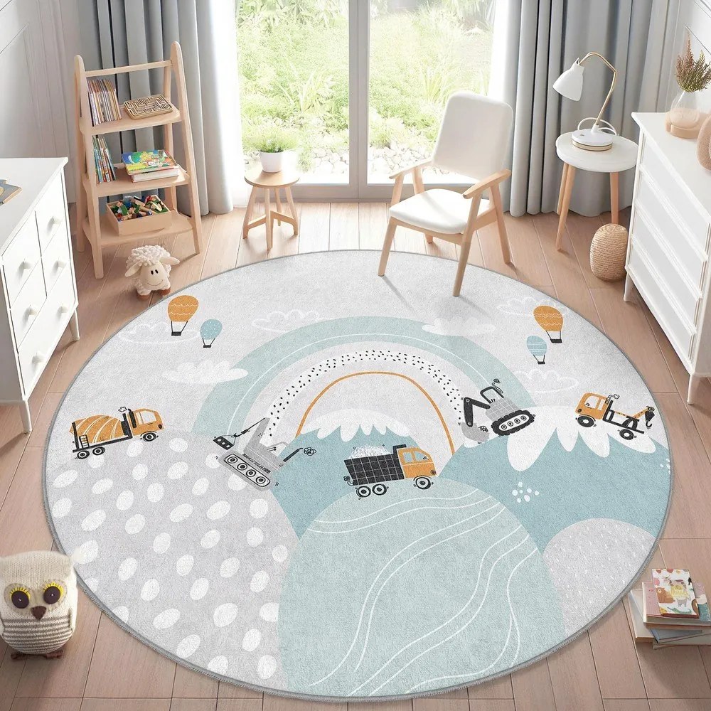 Mosható gyerek szőnyeg ø120 cm Snowy Hills – Mila Home