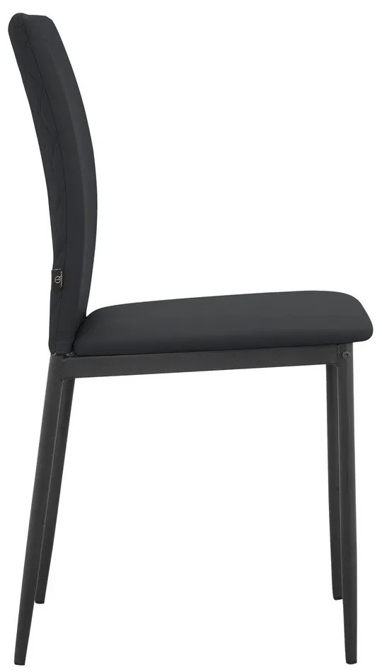 Fekete bőrutánzat étkezőszék szett 2 db-os Pavia – Støraa