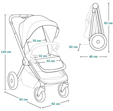 Lionelo - MIKA PLUS sportbabakocsi bézs homok