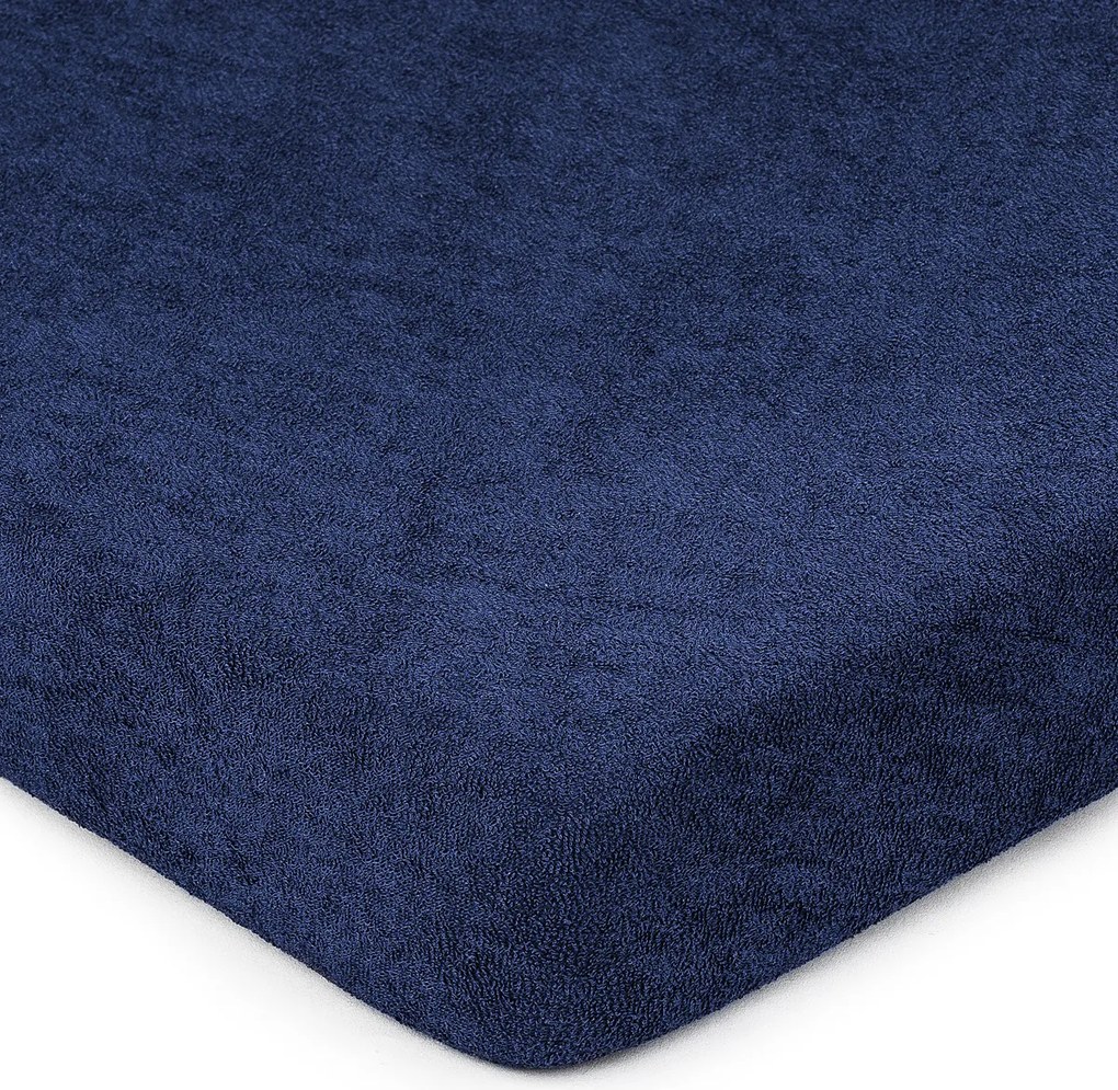 4Home frottír lepedő sötétkék, 180 x 200 cm