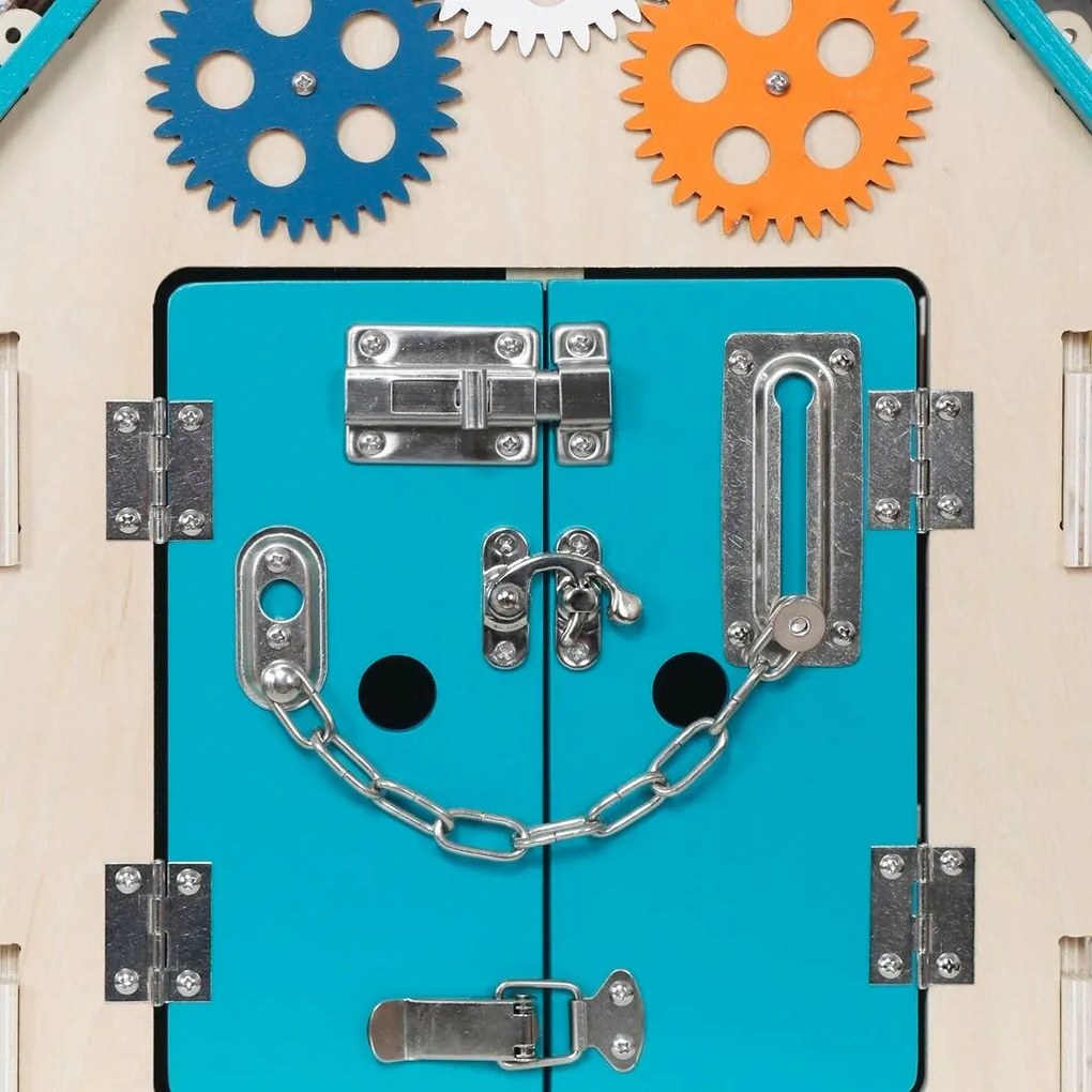 Montessori matató házikó Baby Mix Tevékenységi Tábla kék