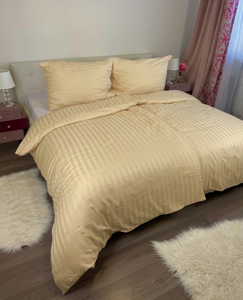 TiaHome damaszt arany lapok - 1x Párna 90x70cm, 1x Paplan 140x200cm