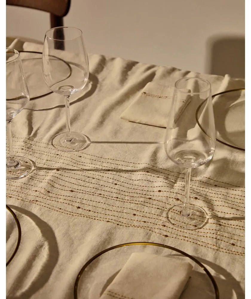 Lenkeverék asztalterítő 150x250 cm Flia – Kave Home