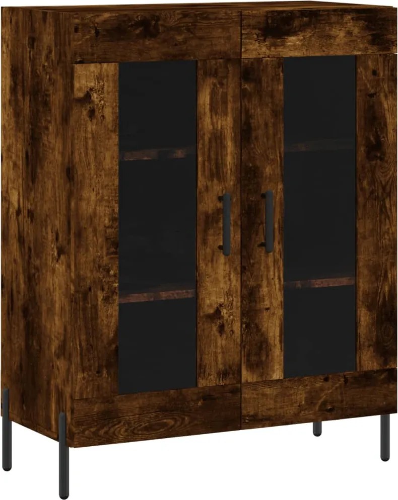 vidaXL füstös tölgy színű szerelt fa tálalószekrény 69,5 x 34 x 90 cm