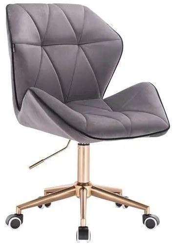 HR212K Grafit modern velúr szék arany lábbal