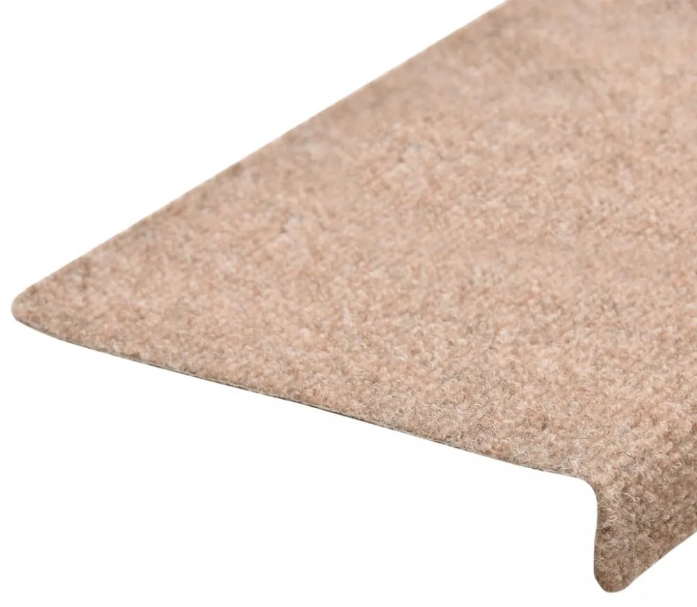 5 db barna tűlyukasztott lépcsőszőnyeg 65x21x4 cm