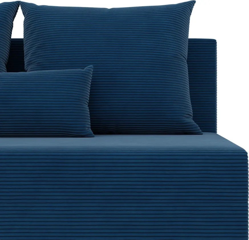 Nobu sarokkanapé, kordbársony, univerzális oldal, kék