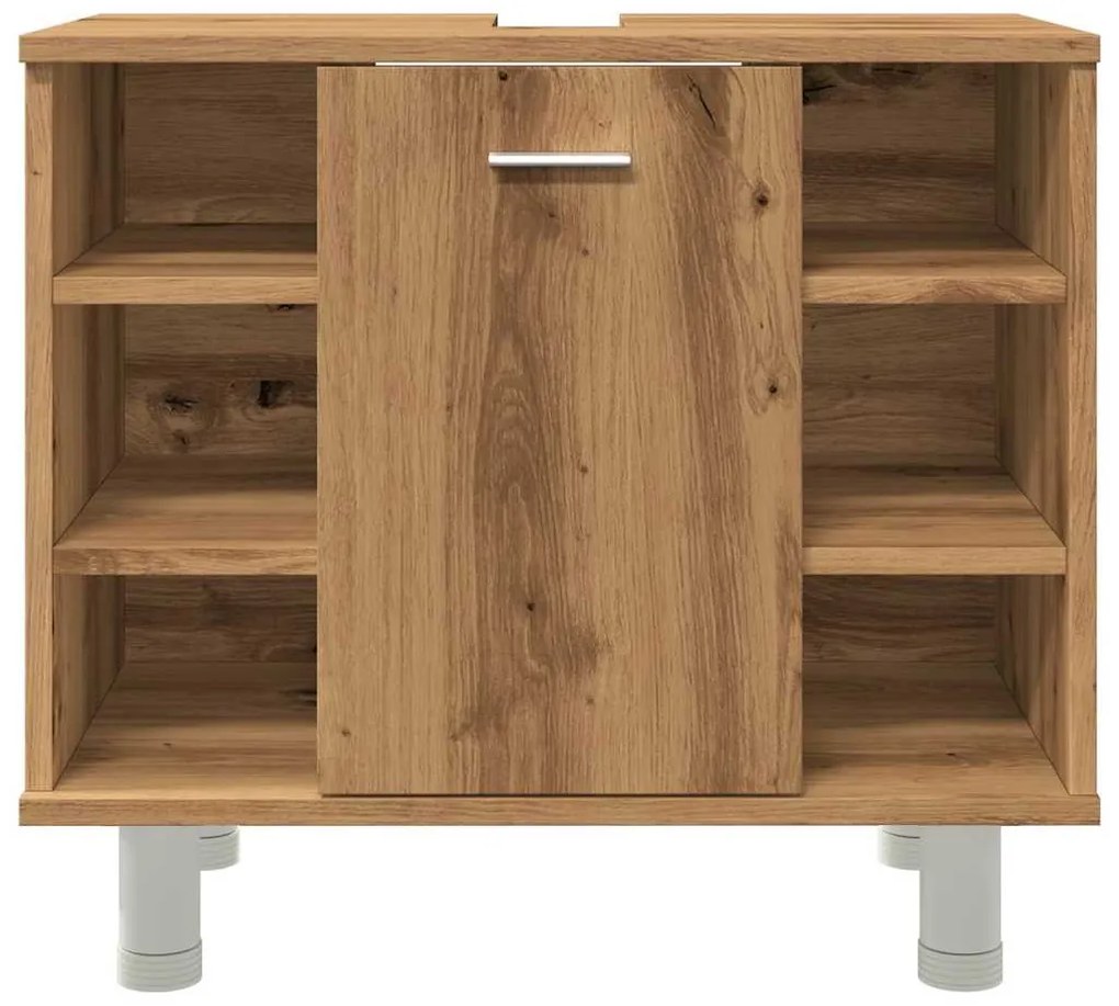 Fürdőszobai szekrény kézműves tölgy 60x32x53,5 cm műszaki fa