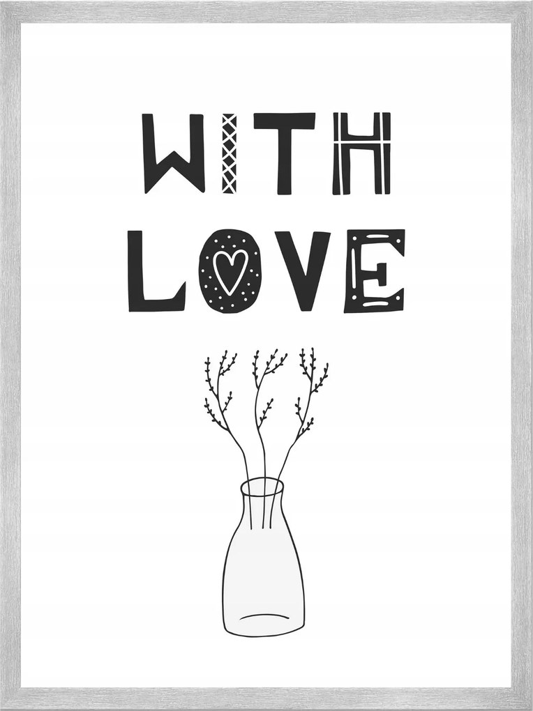 Születésnapi poszter Happy birthday 24X30 cm ezüst keret