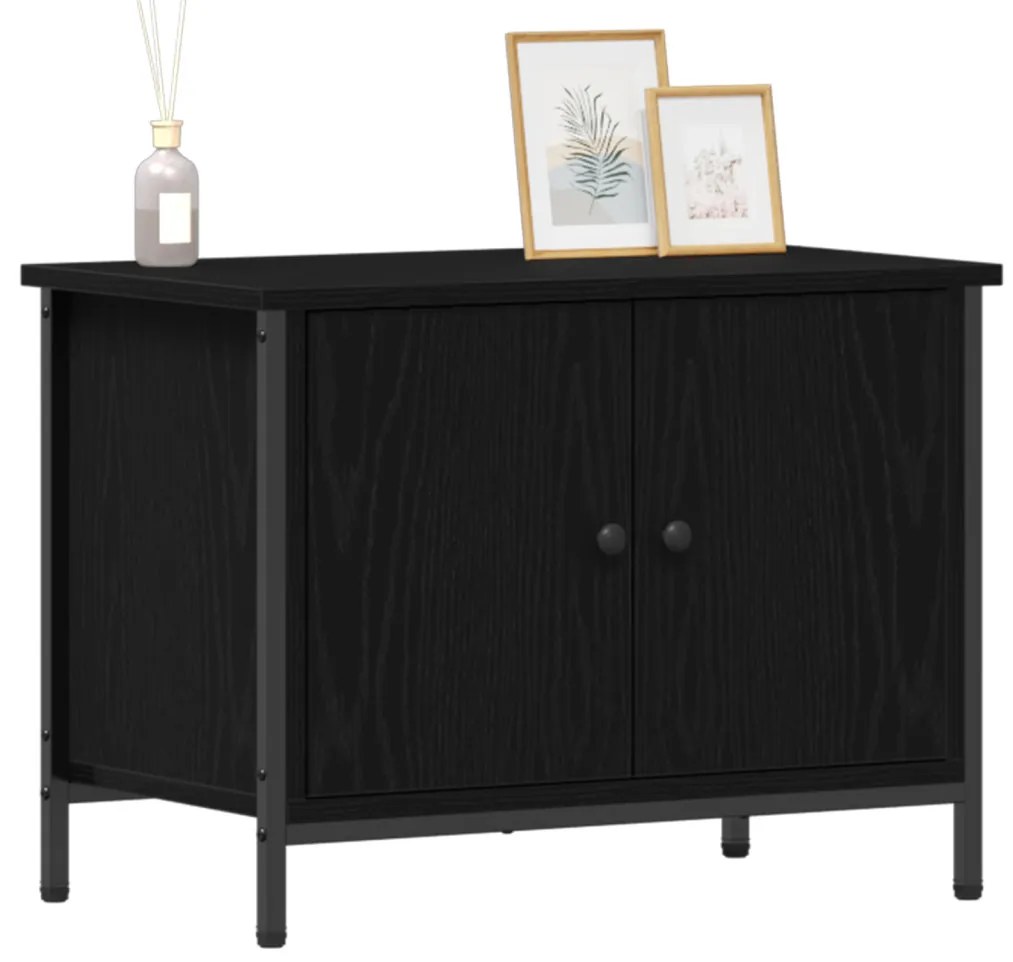 fekete tölgy TV állvány Fekete tölgy Szerelt fa 60 x 35 x 45 cm