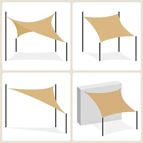 Napvitorla 3x5 m, homok sárga