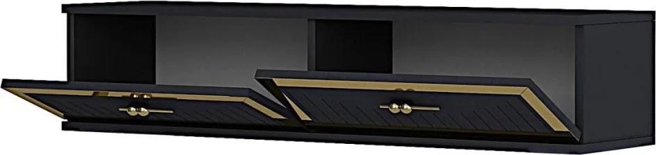 Tuna komód, antracit-arany, 120 cm – TR555CHM1618