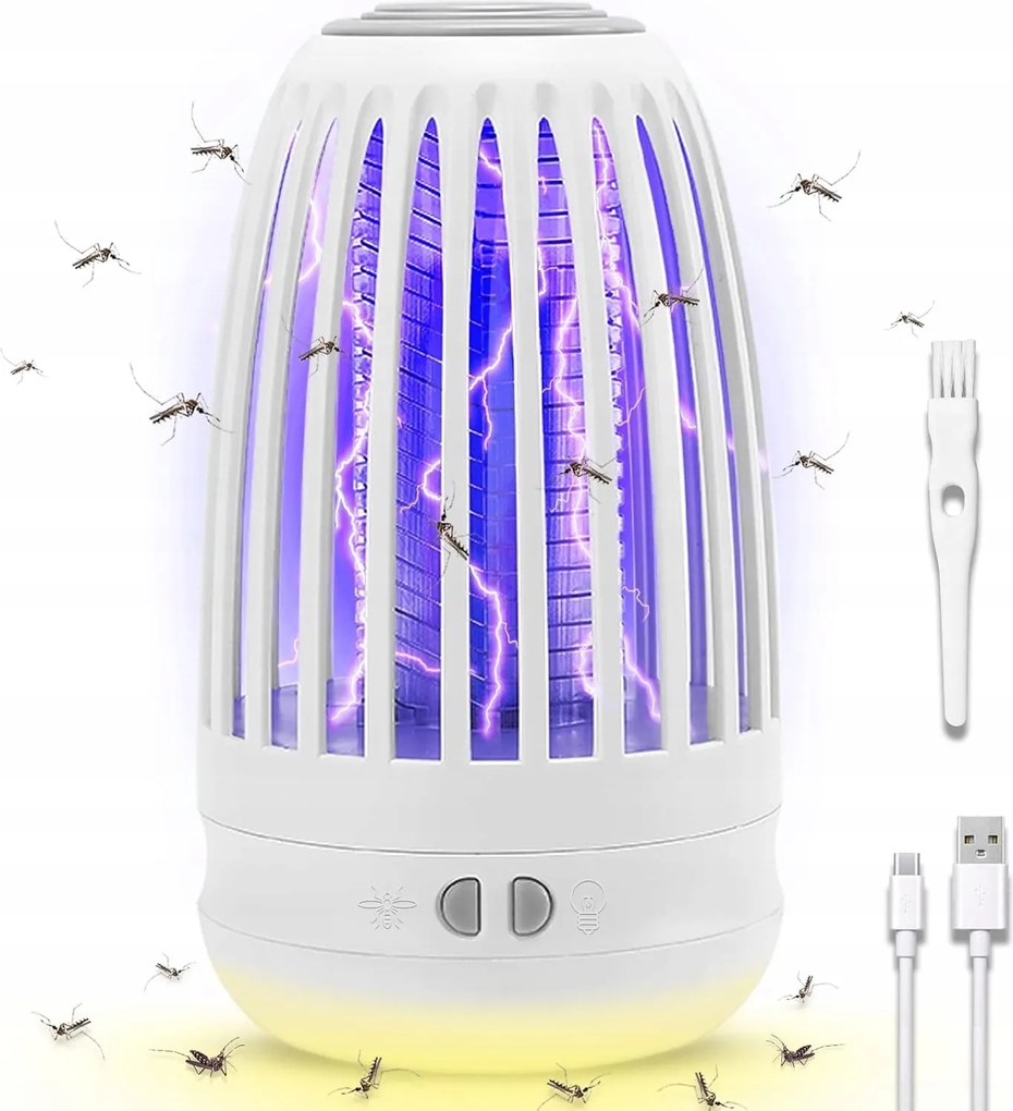 2 az 1-ben rovarölő lámpa éjjeli lámpával, beltéri/kültéri használatra