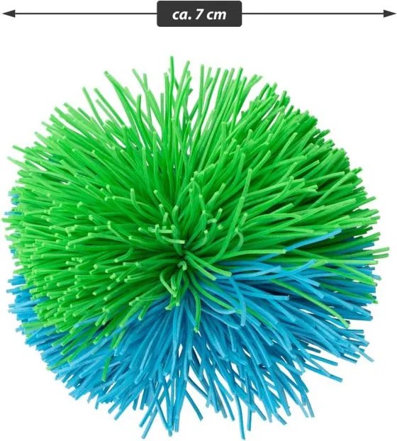 Pelyhes golyók 7 cm zöld / kék 5 db