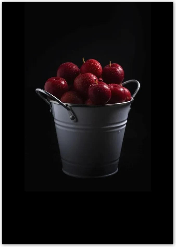 Poszterek A4 Pion Piros alma egy vödörben