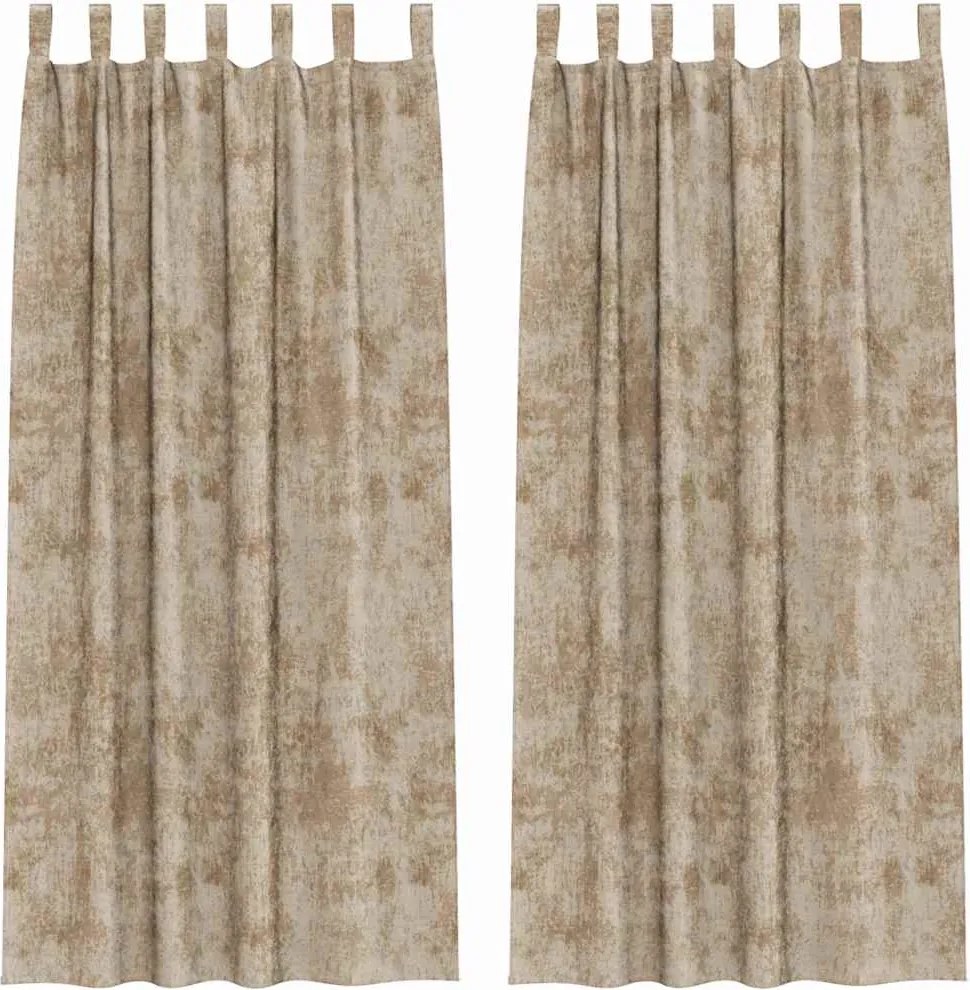 vidaXL Bársonyfüggönyök 2 pcs pezsgőszín 245 x 140 cm Bársony