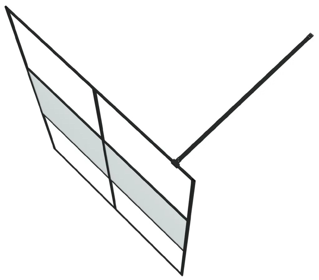 Fekete selyemmatt ESG üveg zuhanyfal 140x195 cm